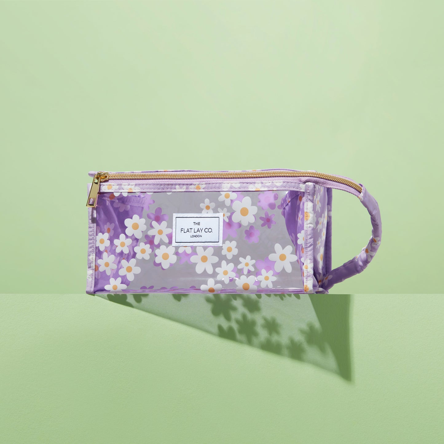 Jelly Open Flat Box Bag in Lilac Daisy