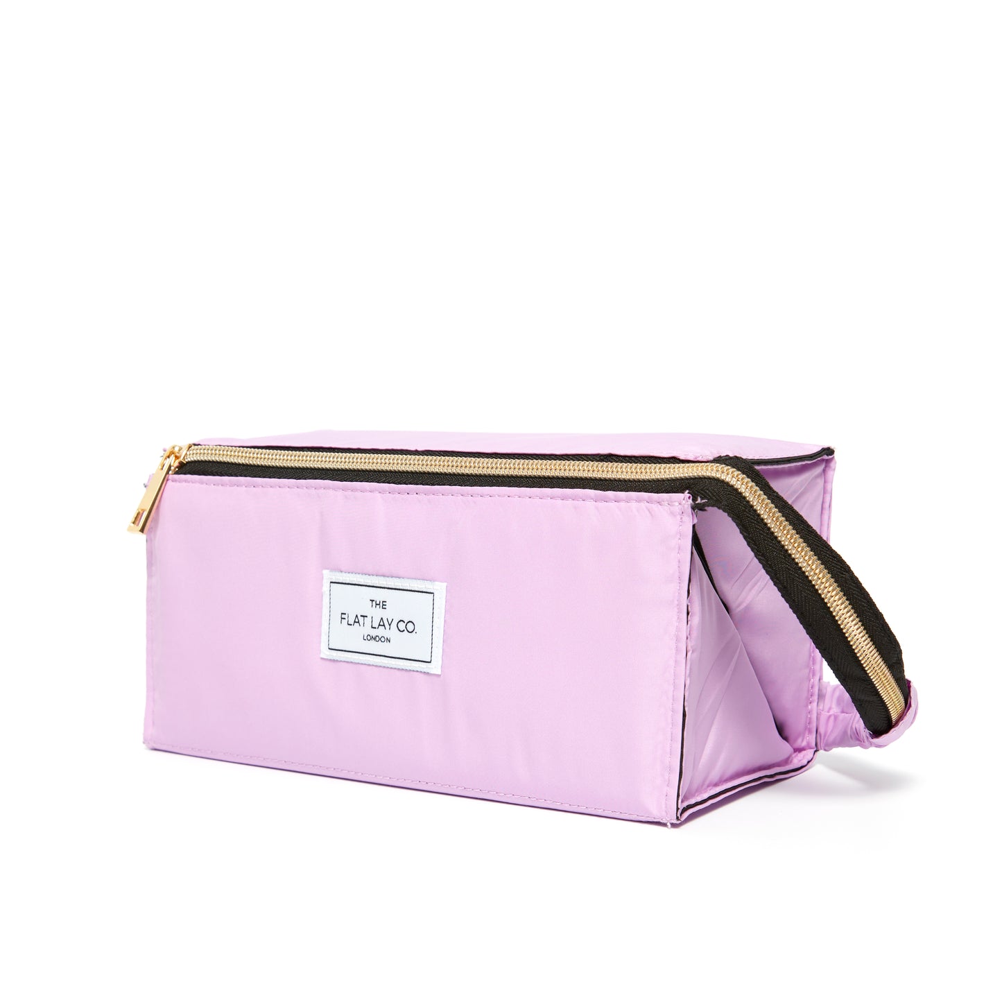 Lilac Open Flat Makeup Box Bag and Tray