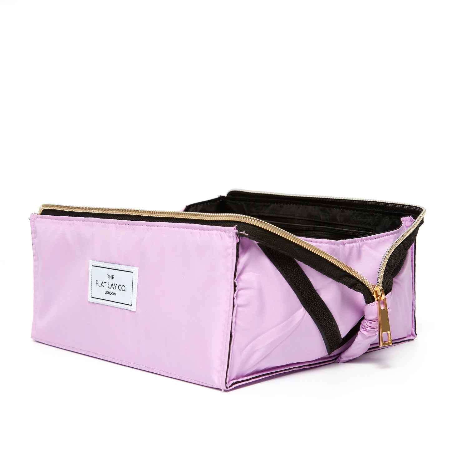 Lilac Open Flat Makeup Box Bag and Tray