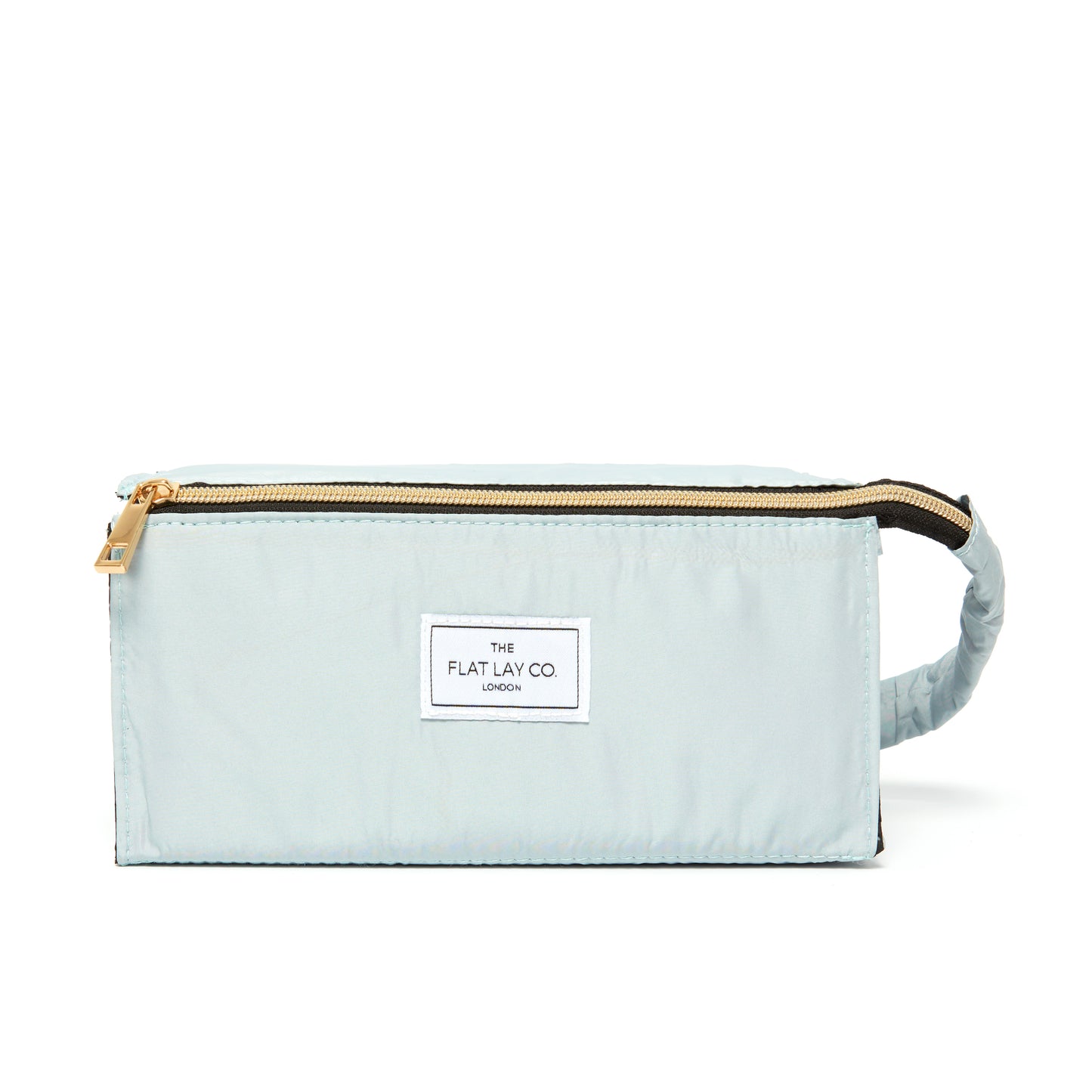 Haze Blue Open Flat Makeup Box Bag and Tray