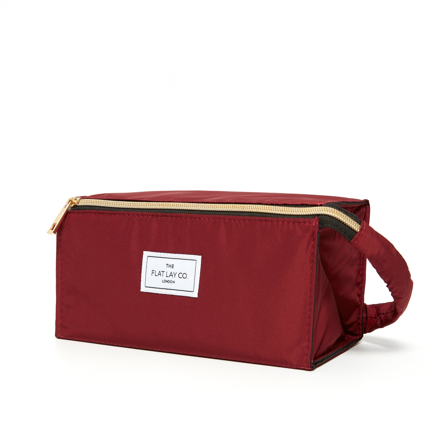 Berry Open Flat Makeup Box Bag and Tray