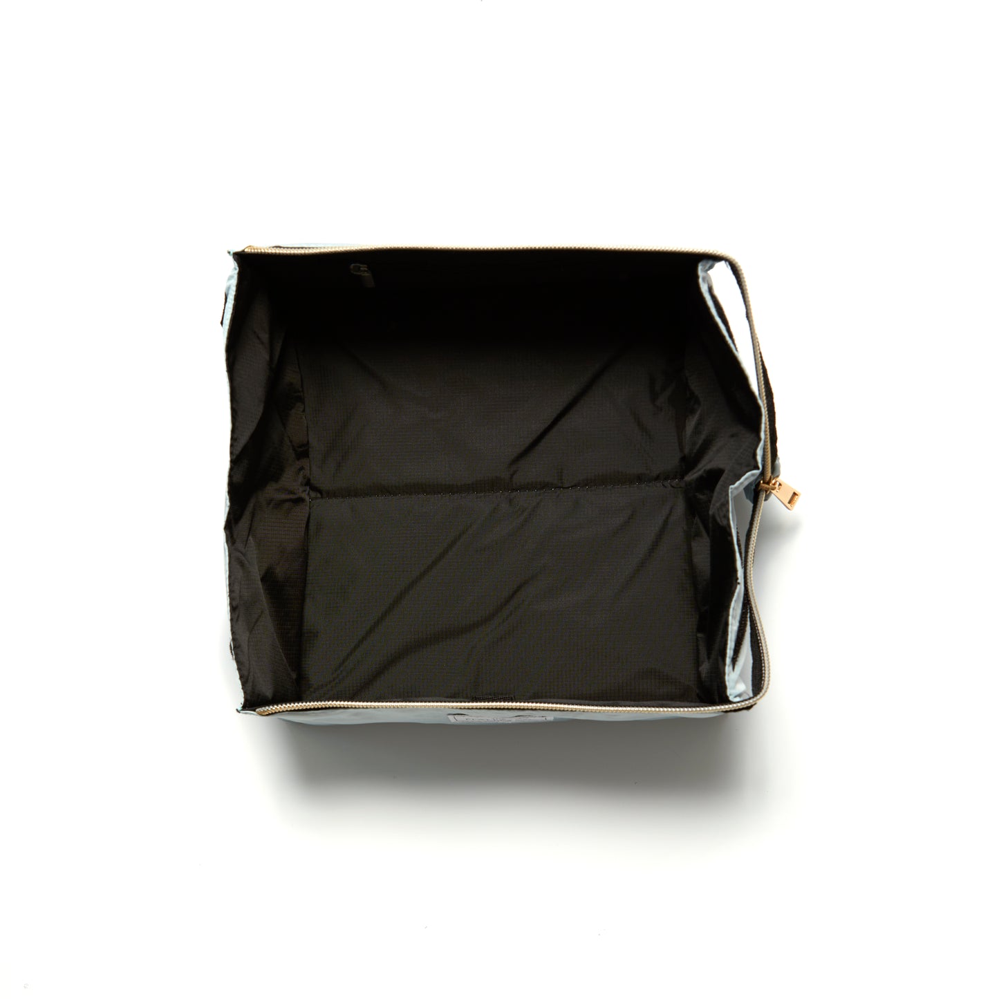 Haze Blue Open Flat Makeup Box Bag and Tray