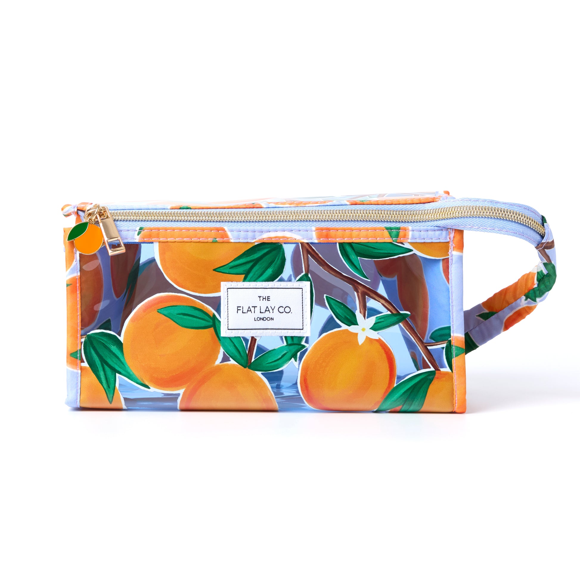Mediterranean Oranges Jelly Flat Lay Makeup Box Bag