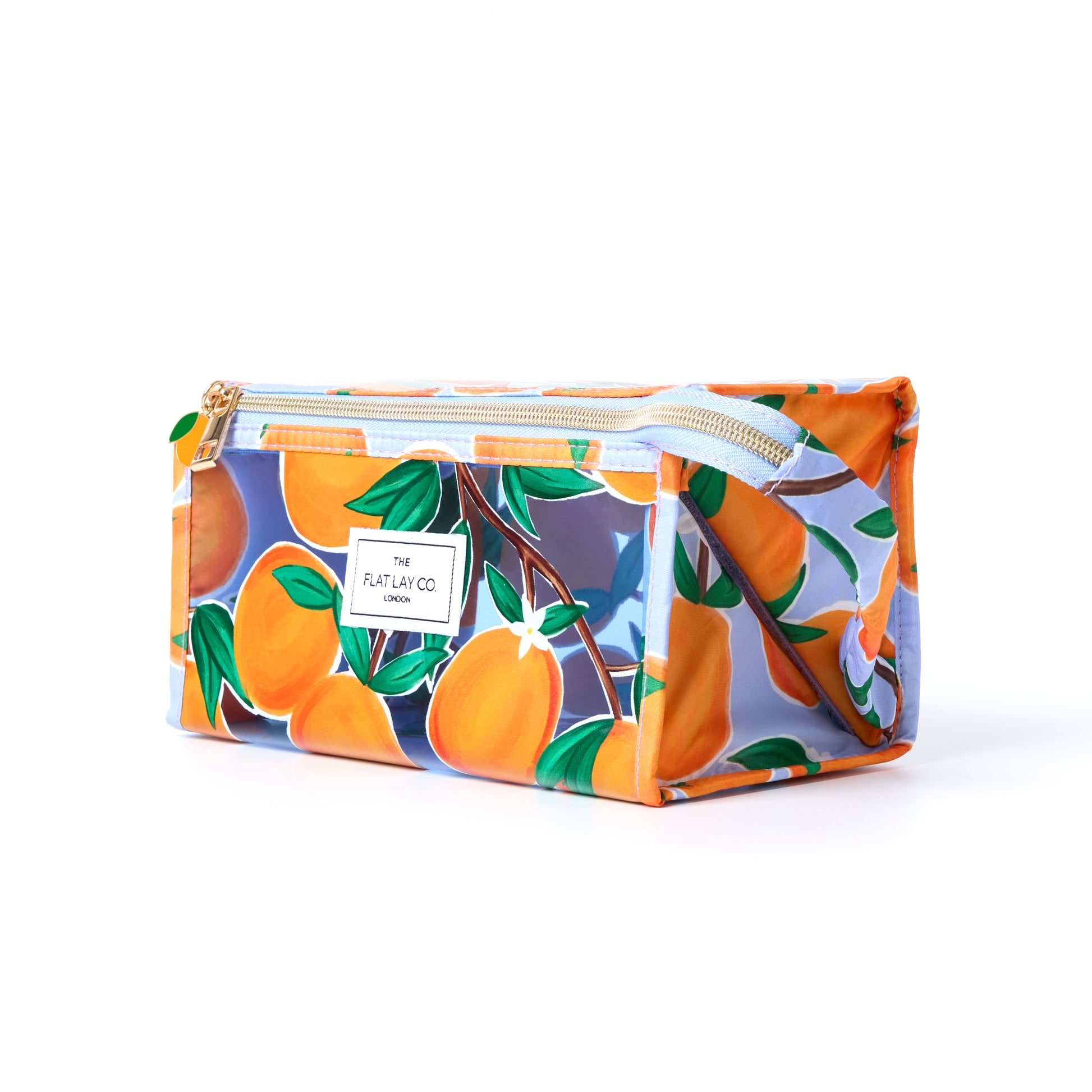Mediterranean Oranges Jelly Flat Lay Makeup Box Bag