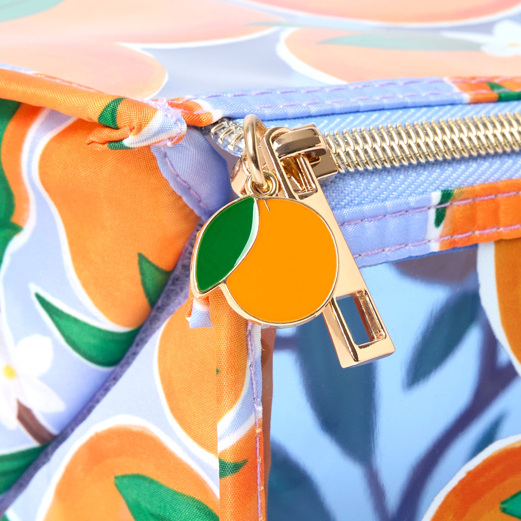 Mediterranean Oranges Jelly Flat Lay Makeup Box Bag