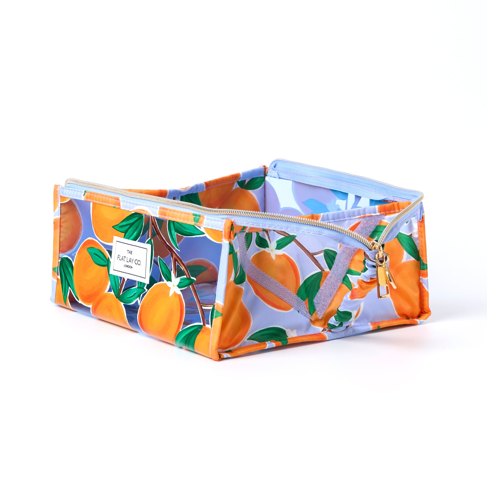 Mediterranean Oranges Jelly Flat Lay Makeup Box Bag