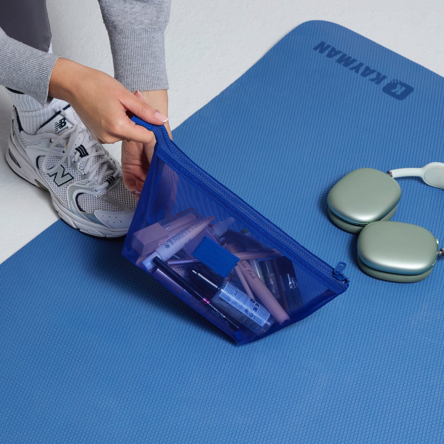 Mesh Makeup Pouch Bundle - Cobalt Blue