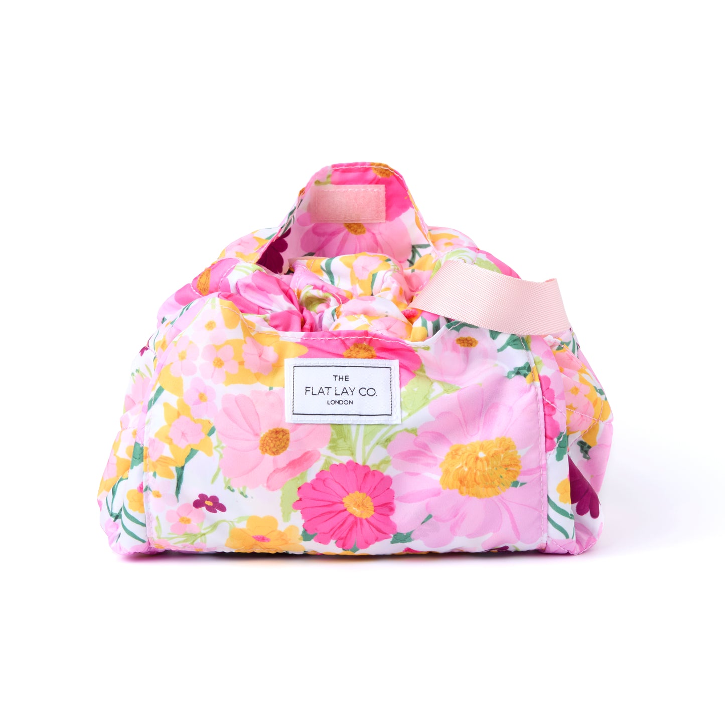 Drawstring Flat Lay Makeup Bag - Bouquet Flowers