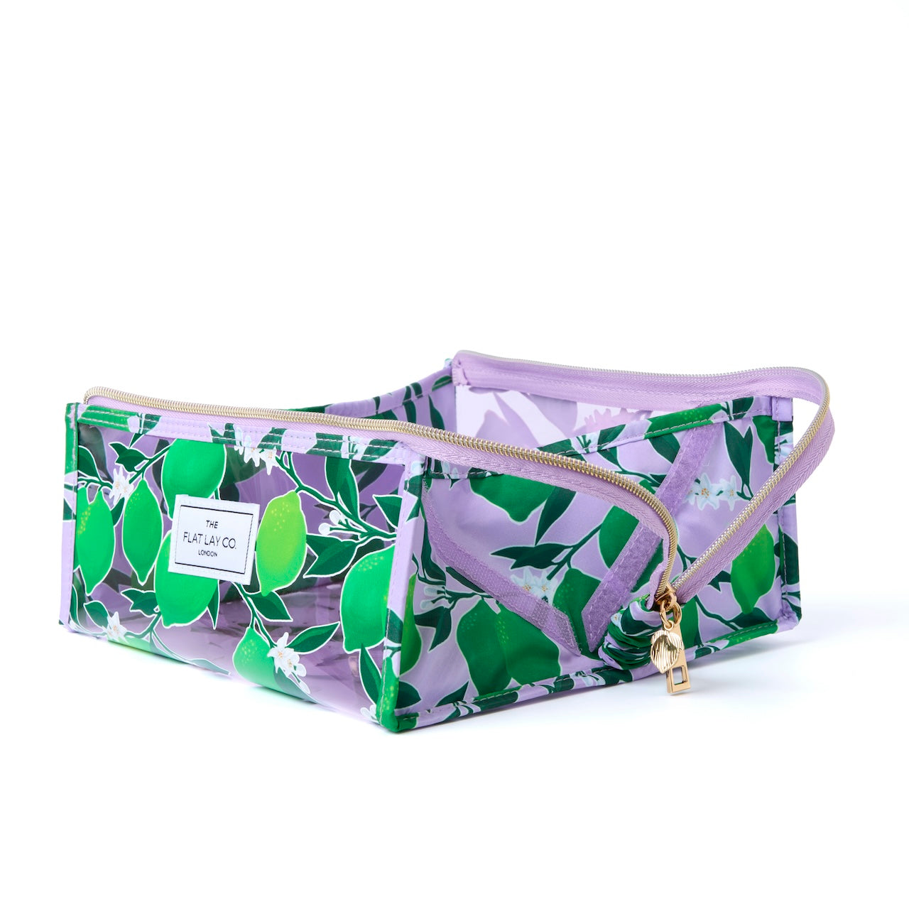 Jelly Flat Lay Makeup Box Bag - Limes