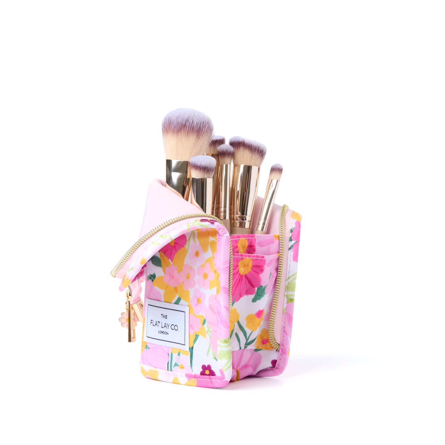 Standing Makeup Brush Case - Bouquet Flowers