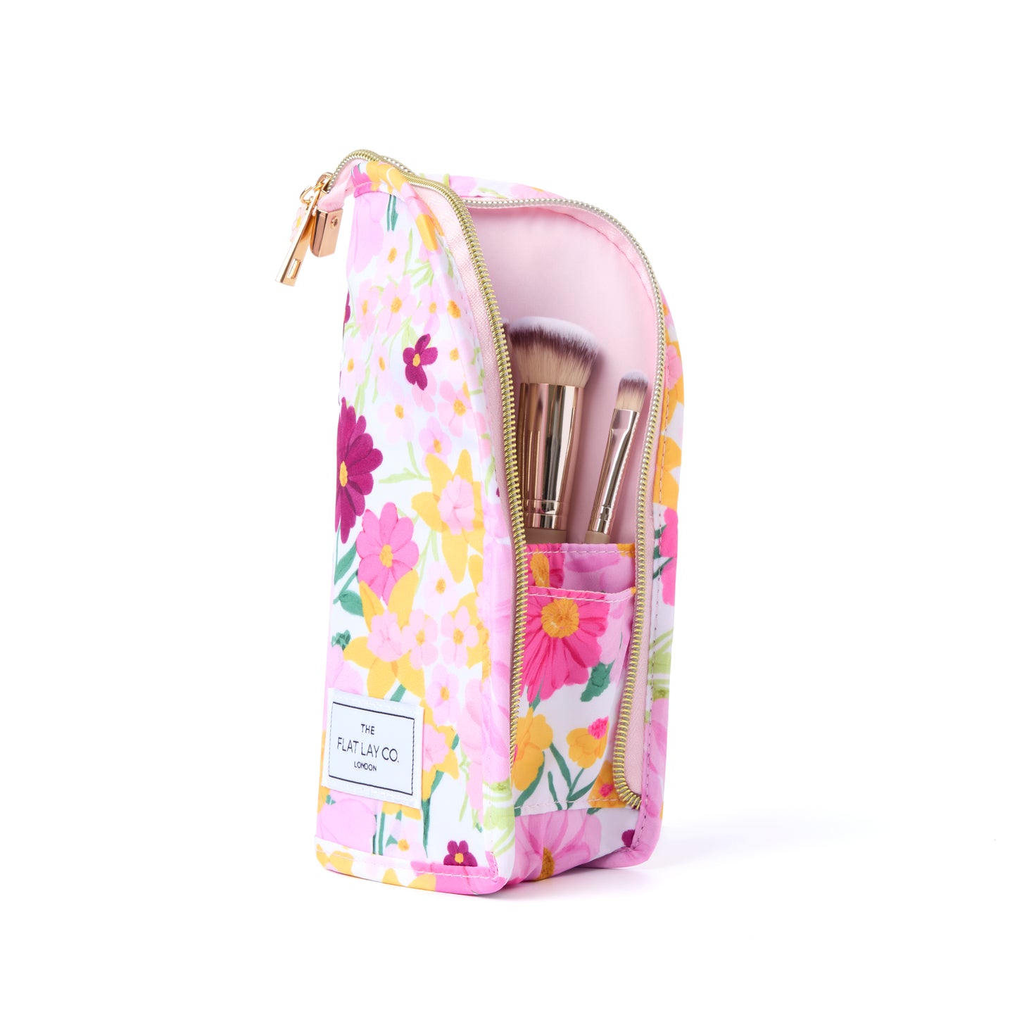 Standing Makeup Brush Case - Bouquet Flowers