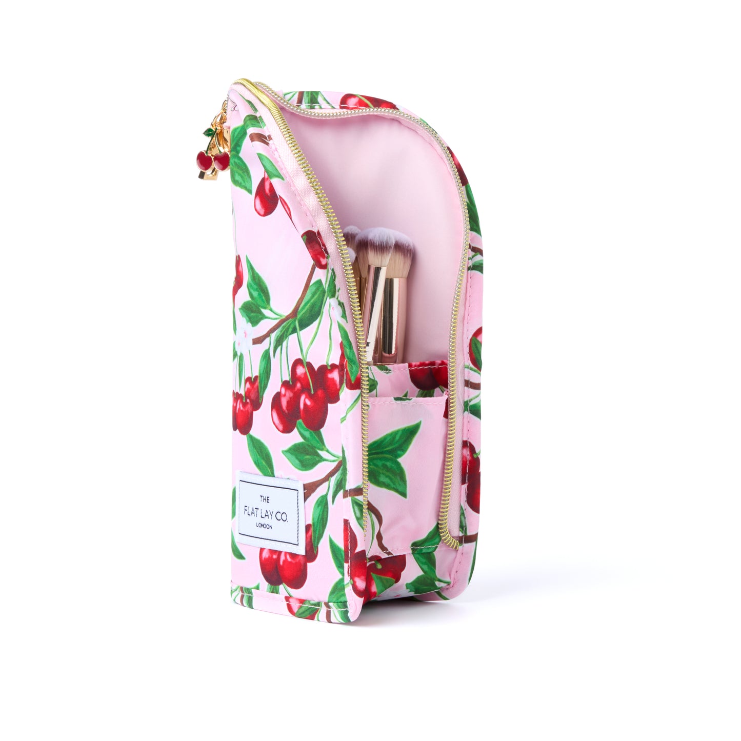 Standing Makeup Brush Case - Cherries