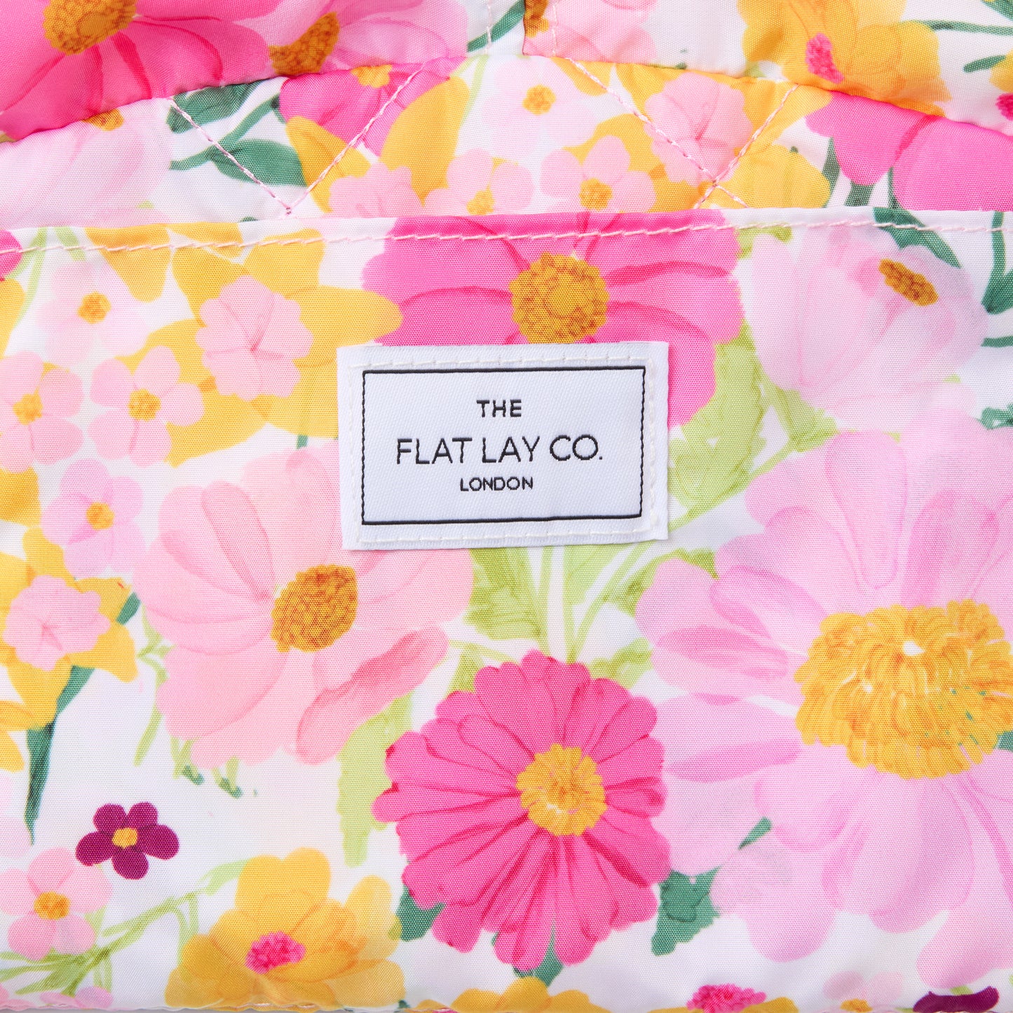 Drawstring Flat Lay Makeup Bag - Bouquet Flowers