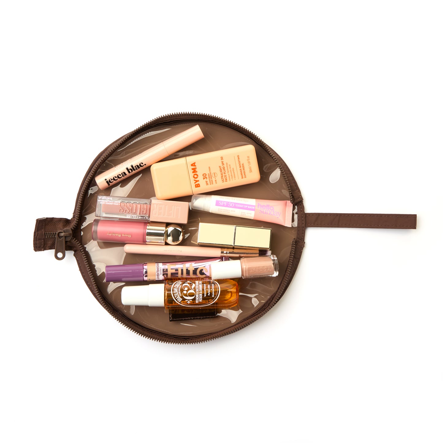 Jelly Lunar Flat Lay Makeup Pouch - Espresso