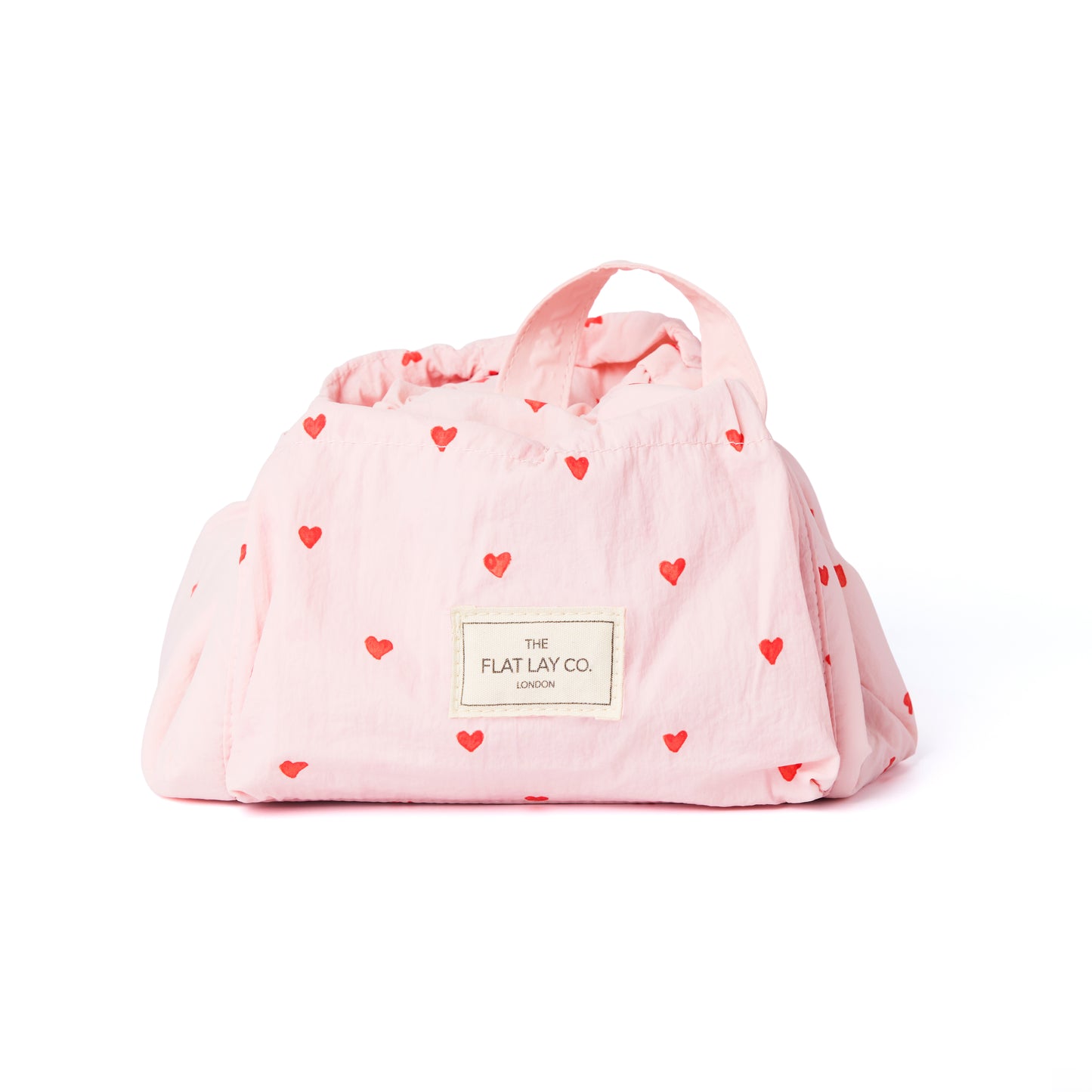Drawstring & Brush Case Bundle - Sweet Pink Hearts