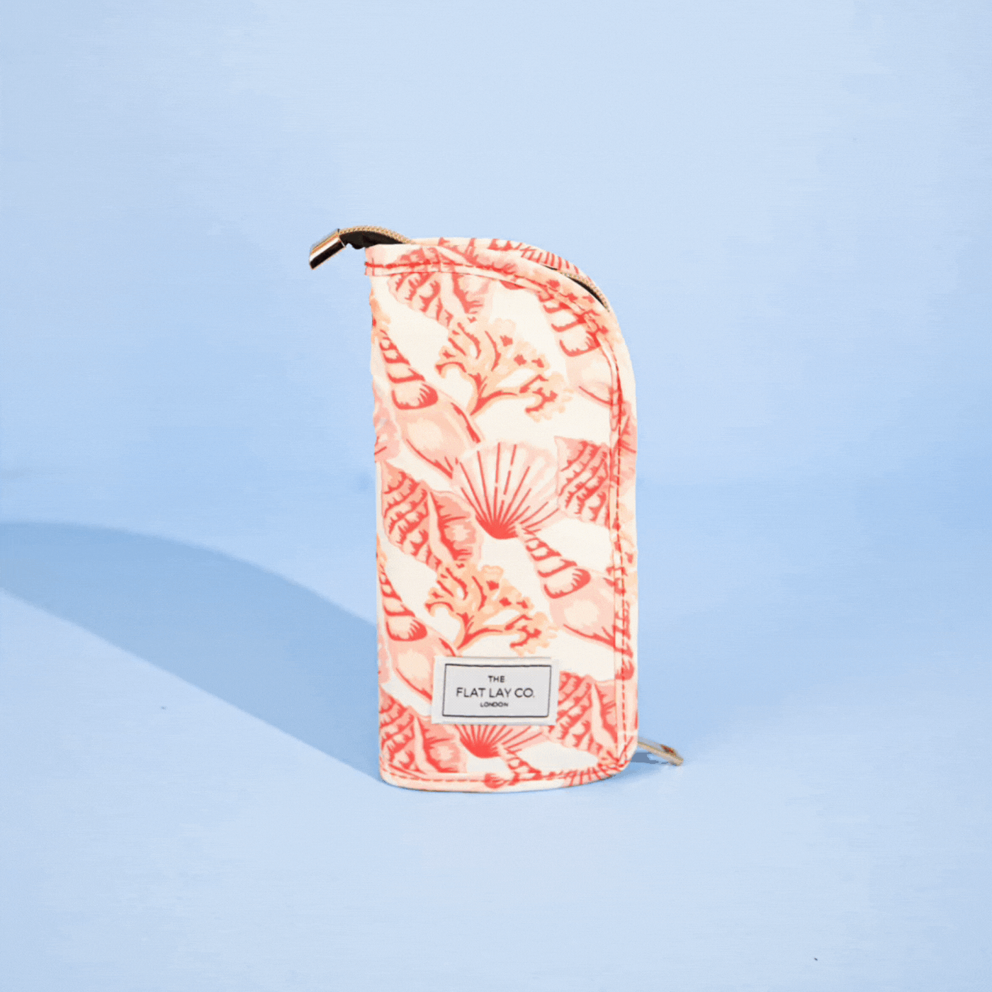 Pink Shells Standing Brush Case and Pot