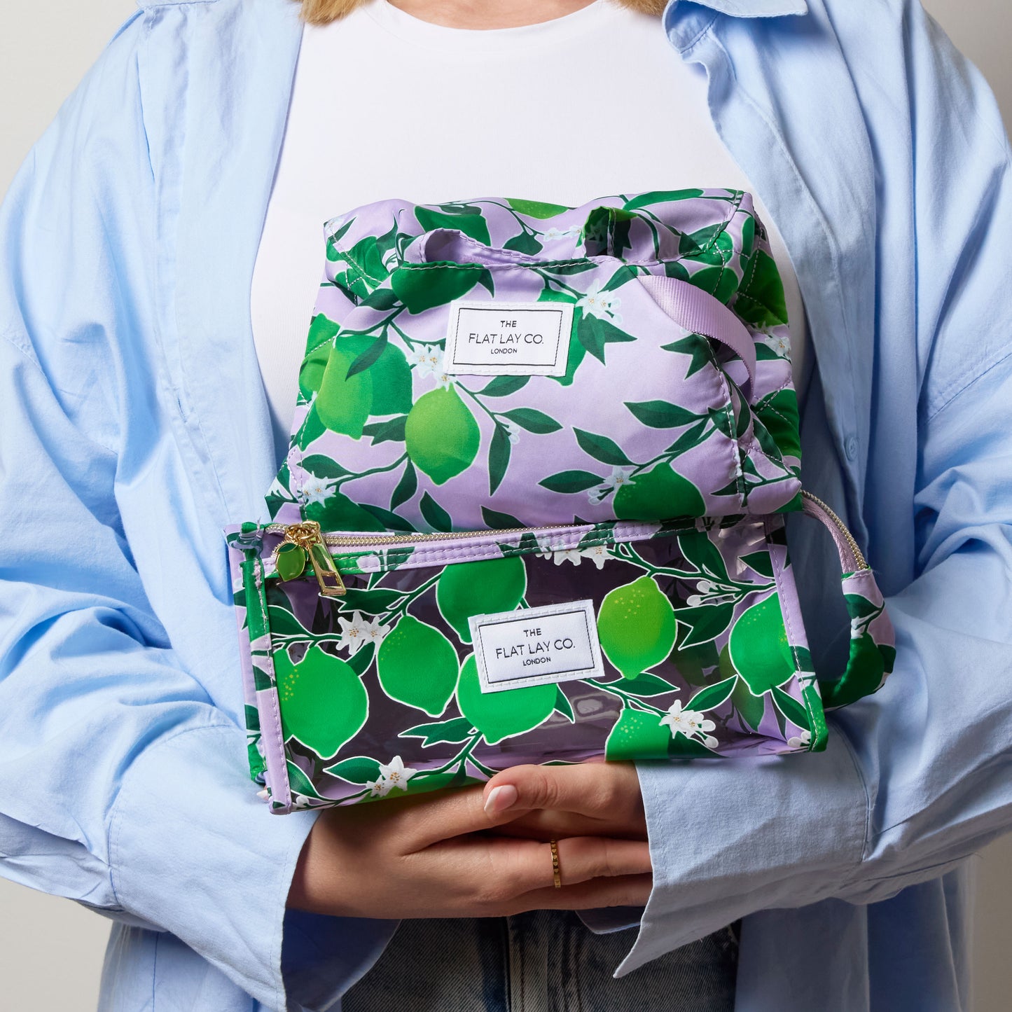 Jelly Flat Lay Makeup Box Bag - Limes