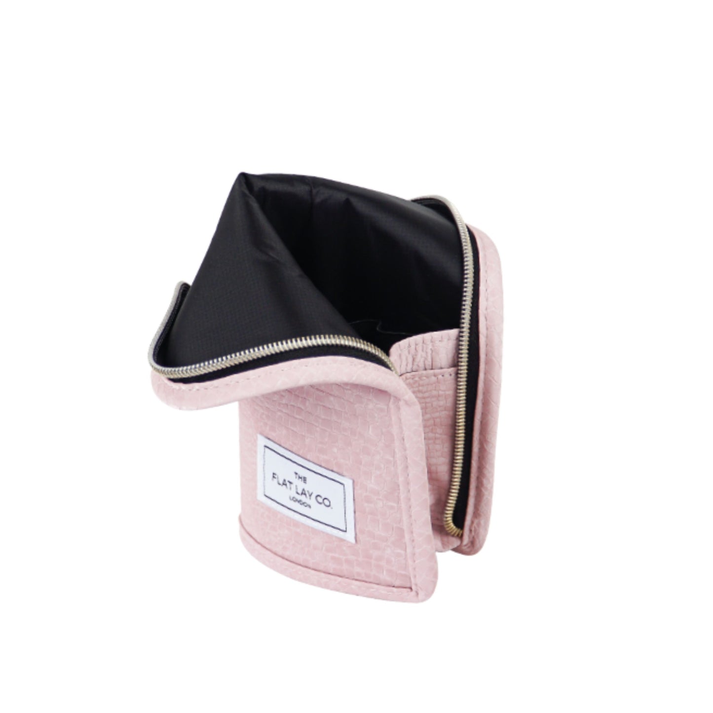 Pink Croc Standing Brush Case and Pot