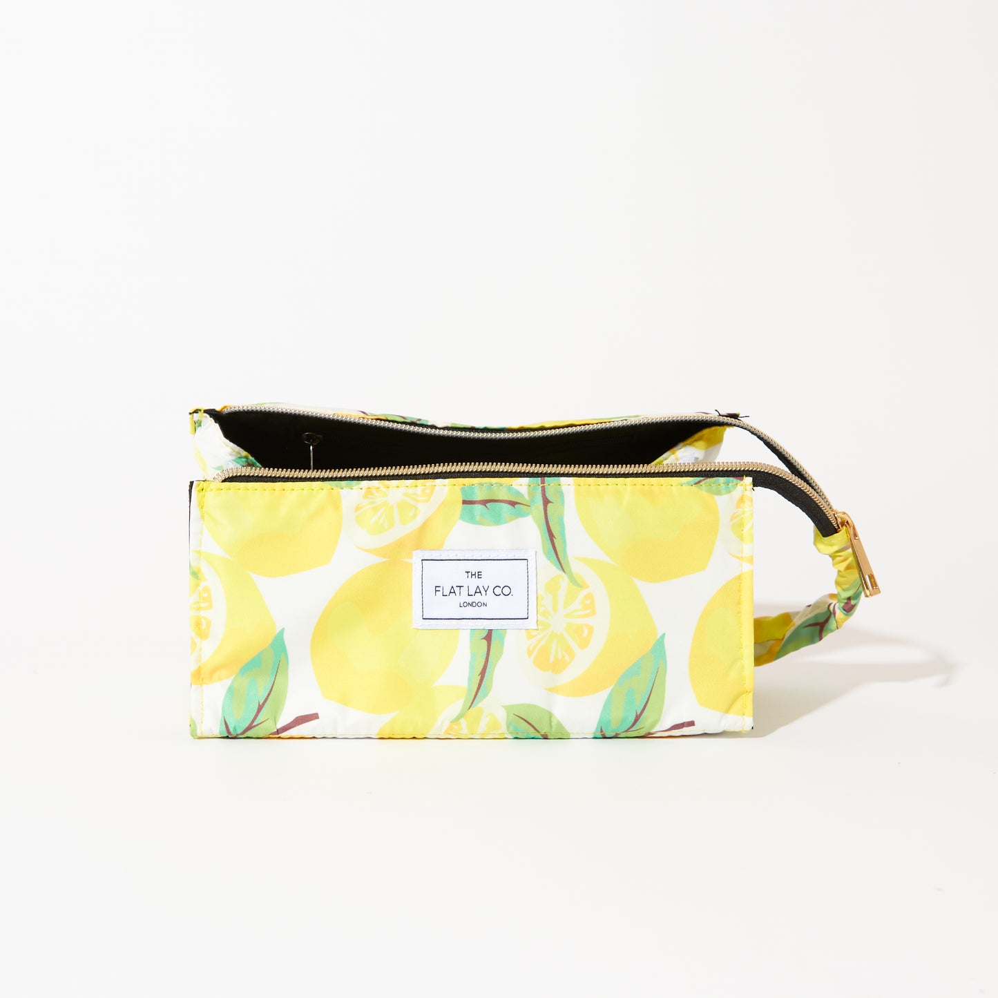 Lemons Open Flat Makeup Box Bag and Tray