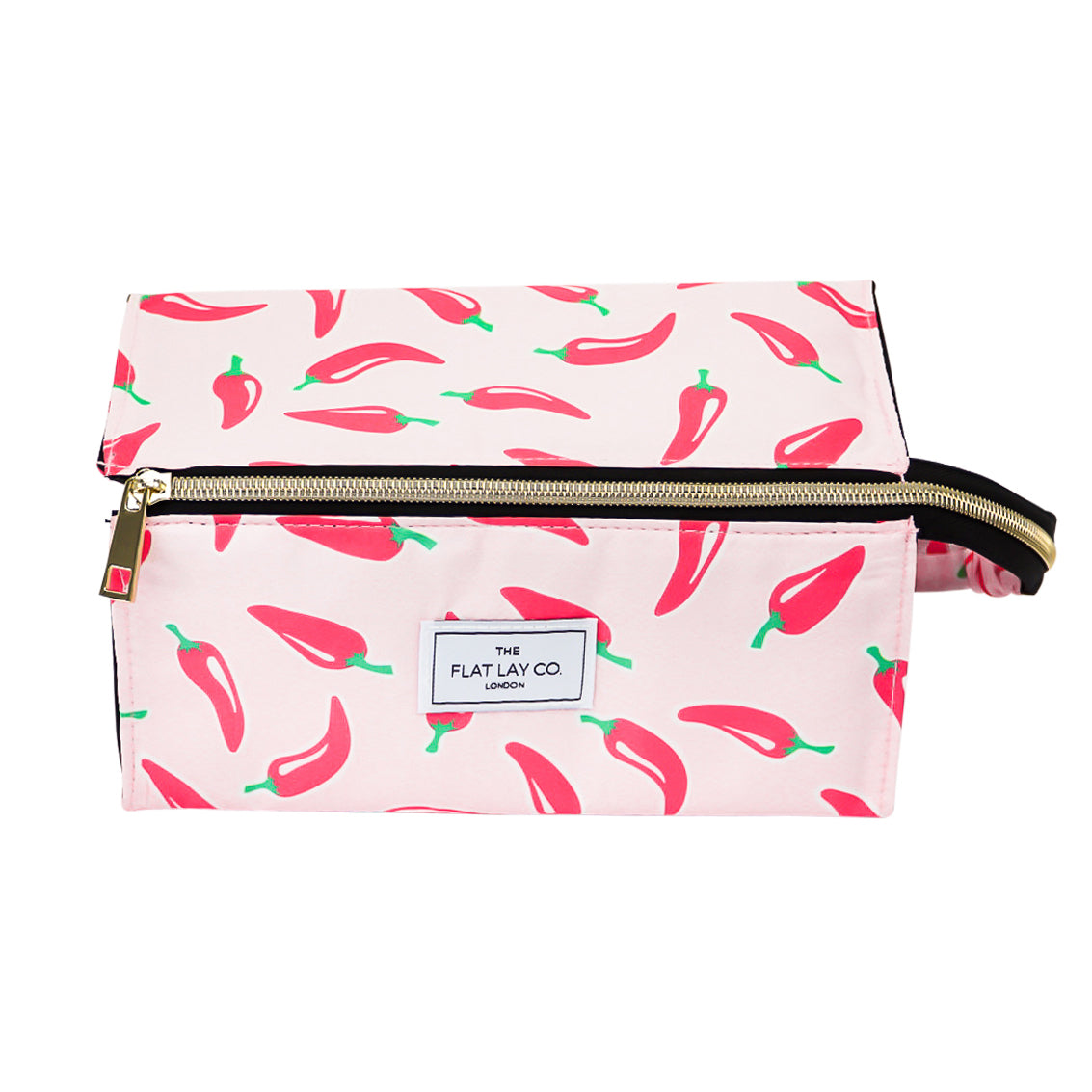 Chillies Open Flat Makeup Box Bag and Tray