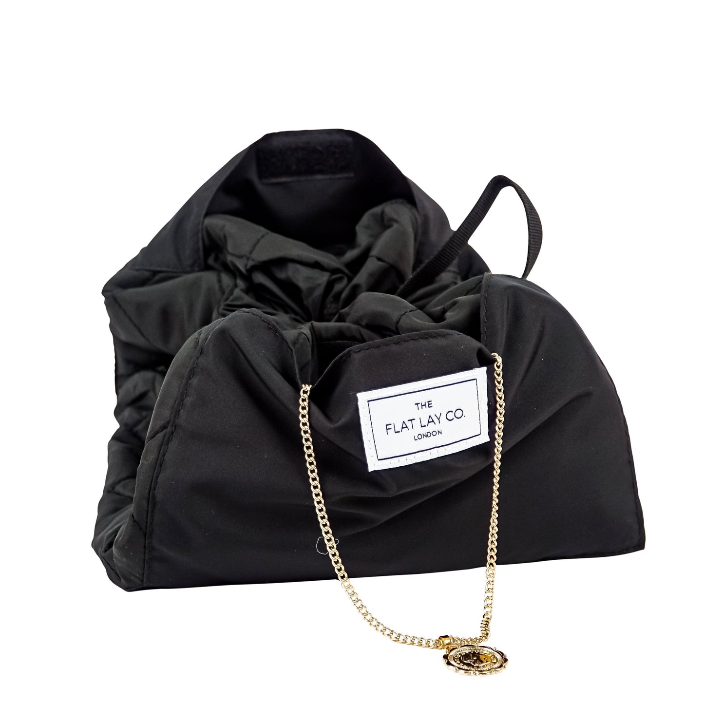 XXL Drawstring Makeup Bag in Classic Black