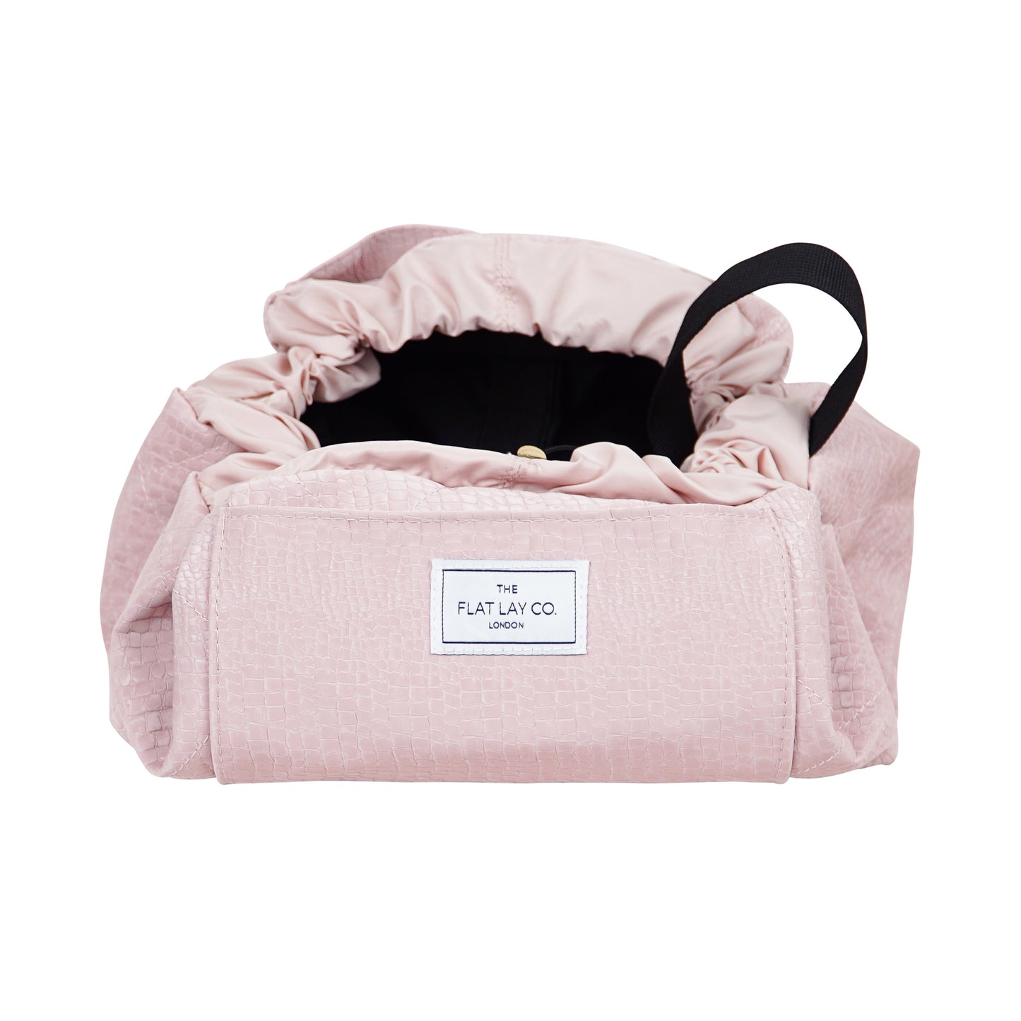 Pink Croc Full Size Flat Lay Makeup Bag