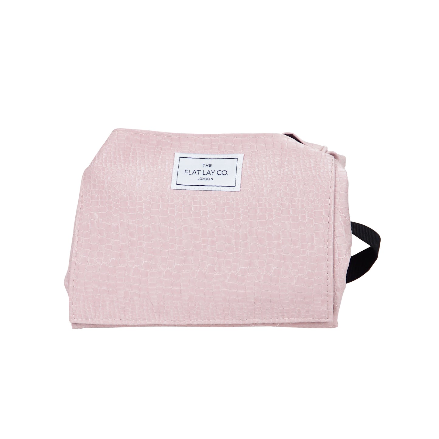 Pink Croc Full Size Flat Lay Makeup Bag