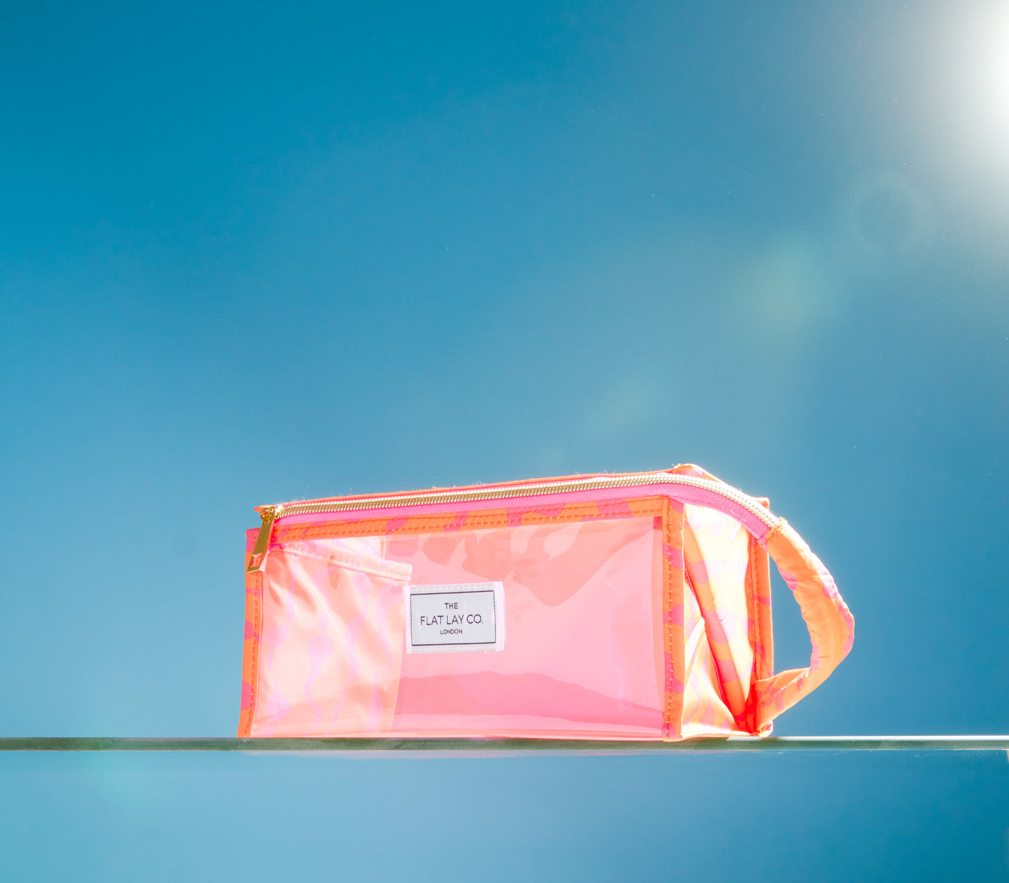 Jelly Open Flat Box Bag in Orange Squiggle