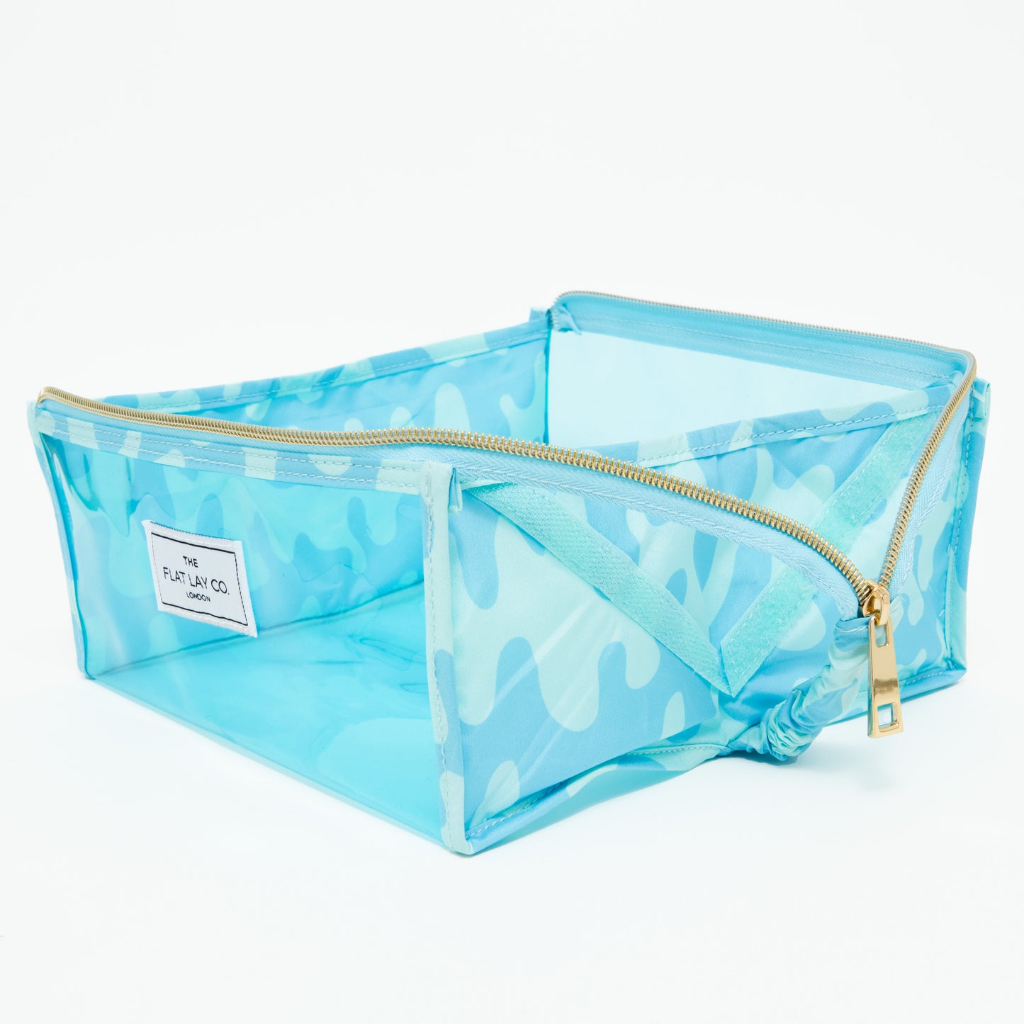 Jelly Open Flat Box Bag in Blue Splash