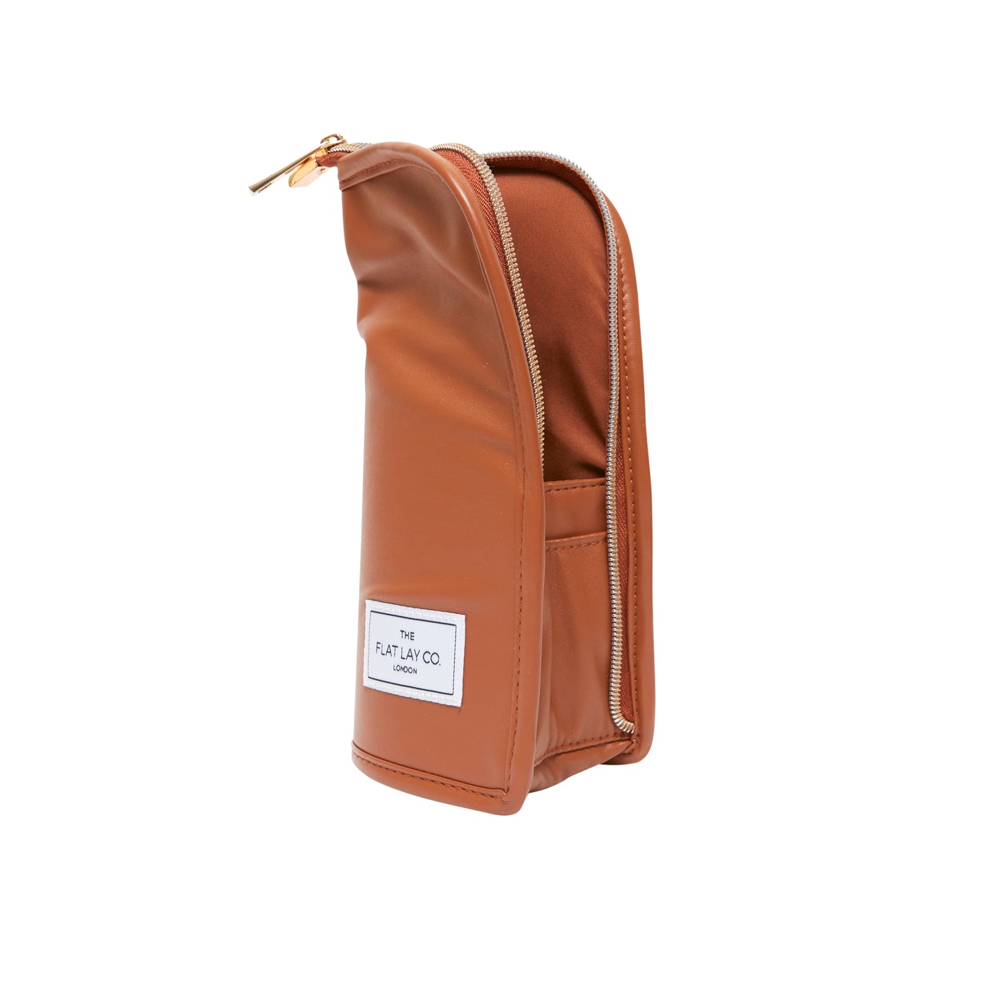 Monochrome Tan Leather Standing Brush Case