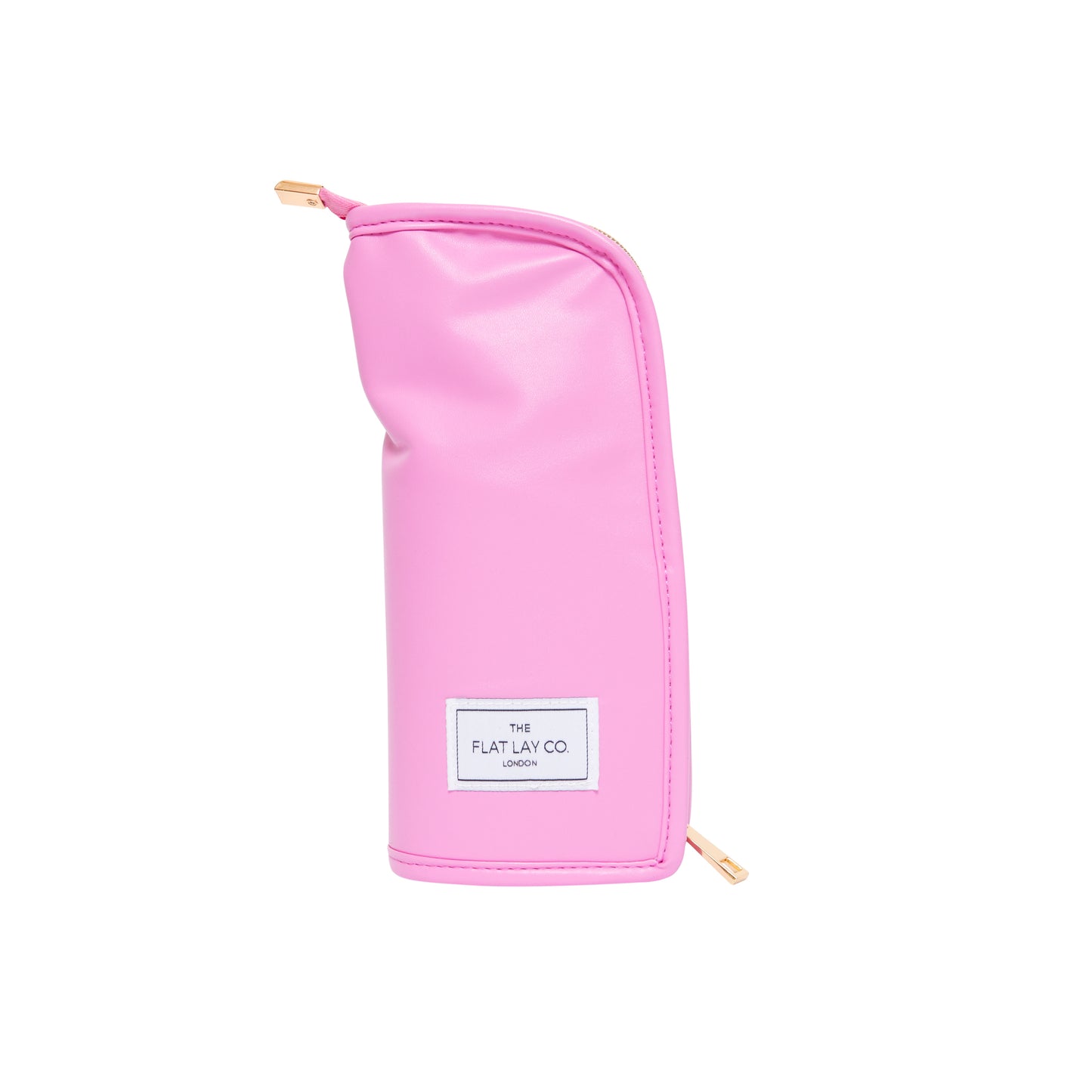 Monochrome Pink Leather Standing Brush Case