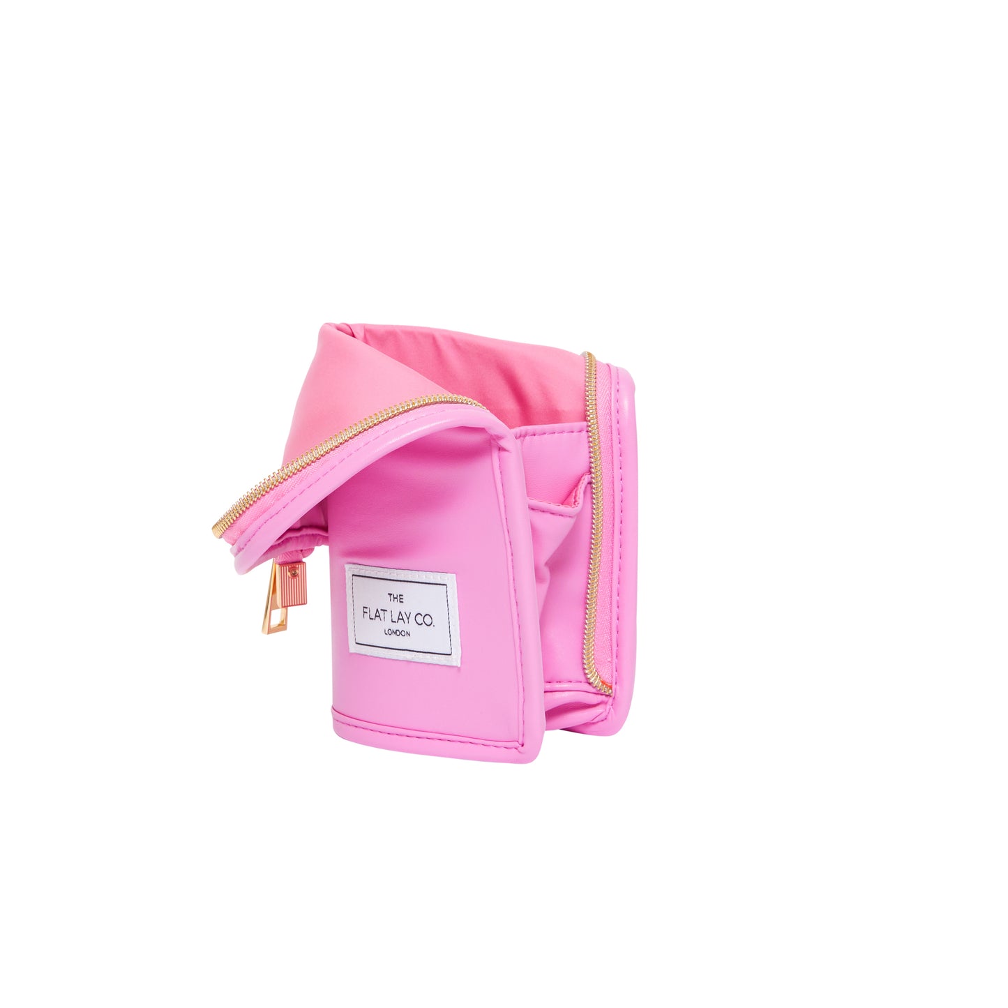 Monochrome Pink Leather Standing Brush Case