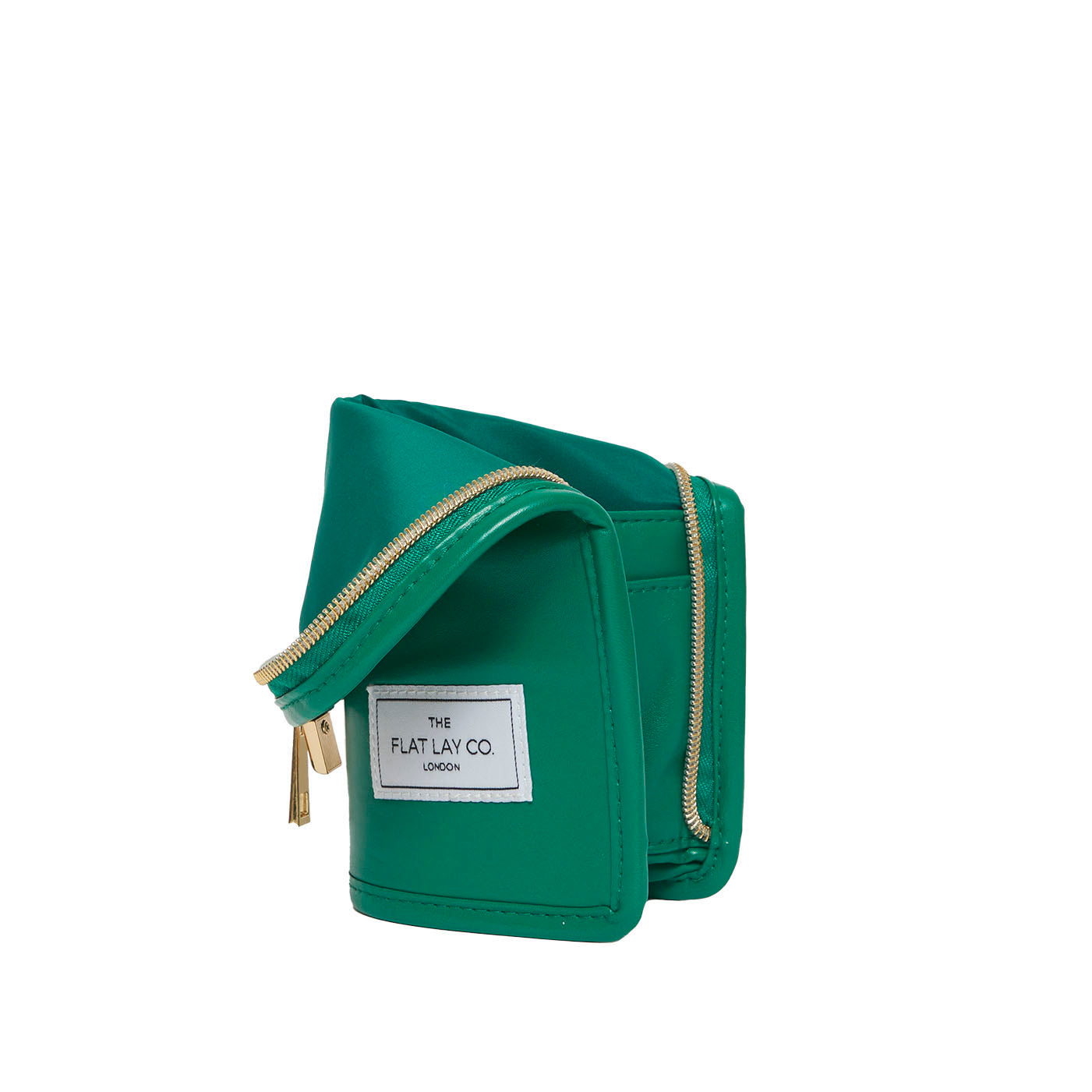 Monochrome Green Leather Standing Brush Case