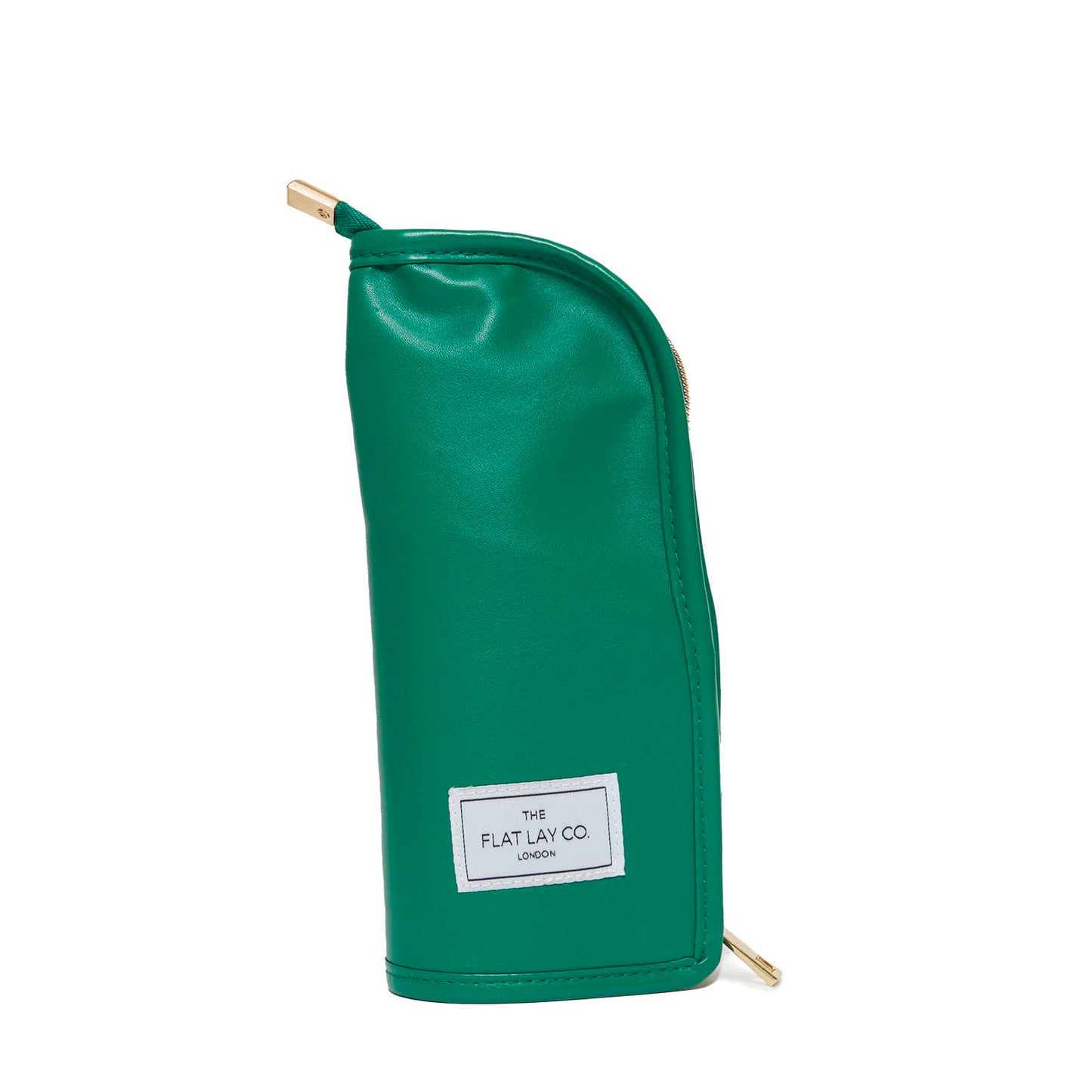 Monochrome Green Leather Standing Brush Case
