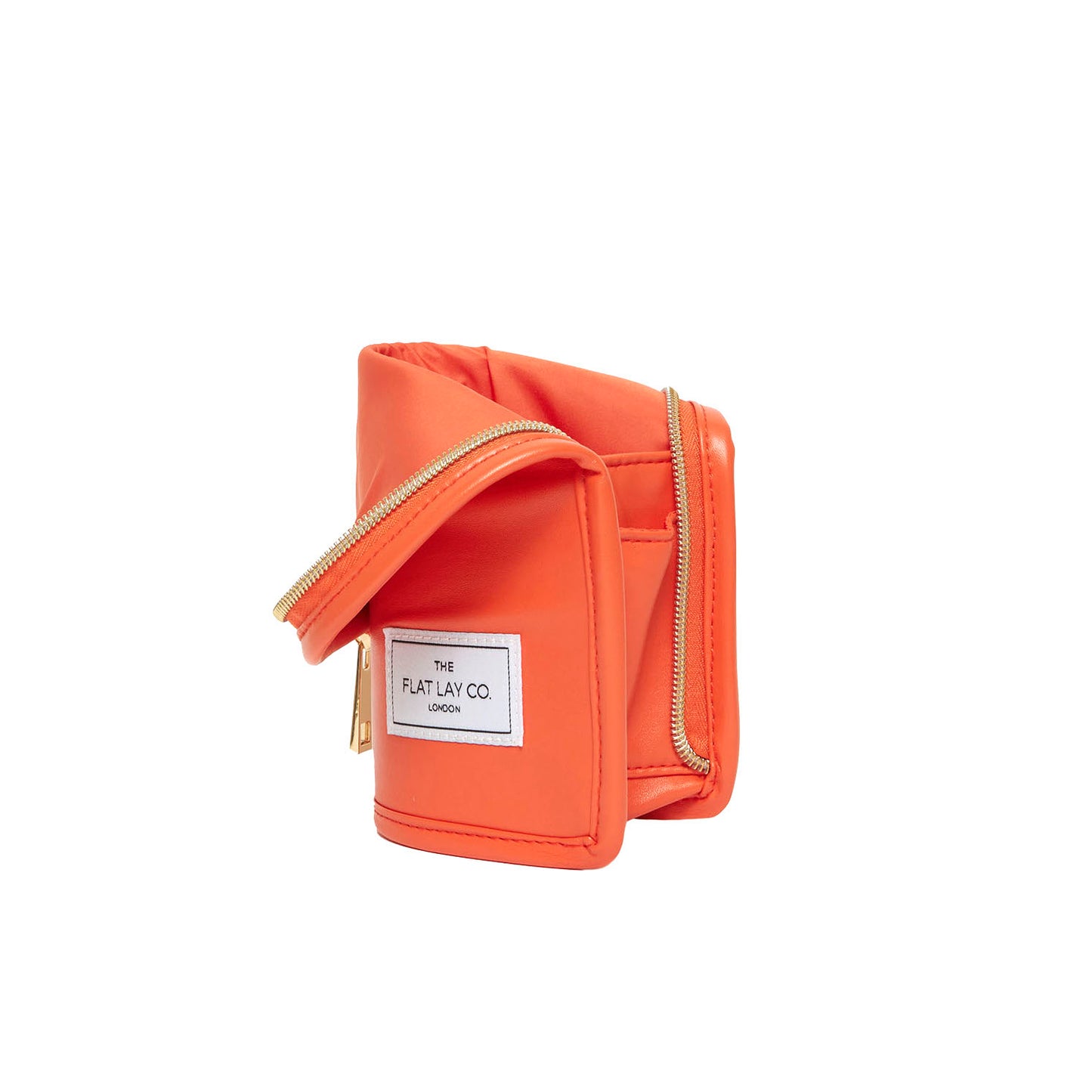 Monochrome Orange Leather Standing Brush Case