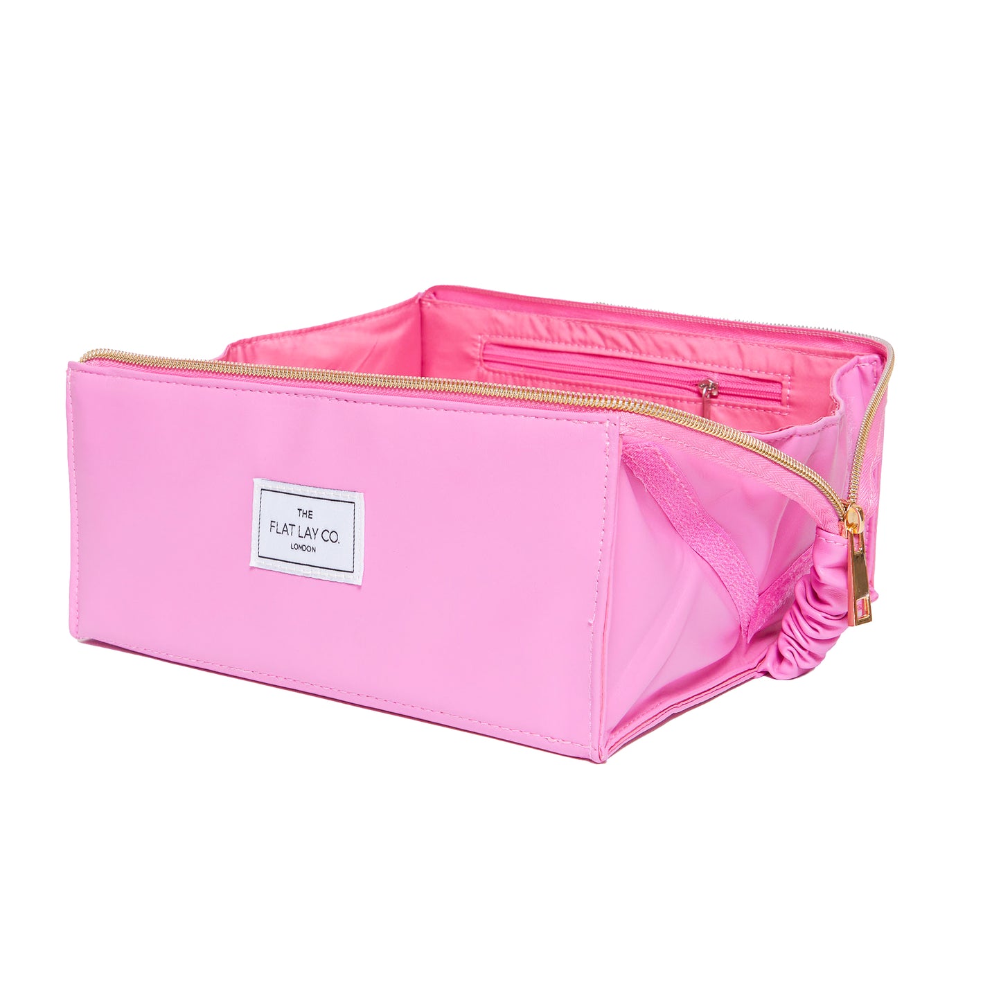 Monochrome Pink Leather Open Flat Box Bag