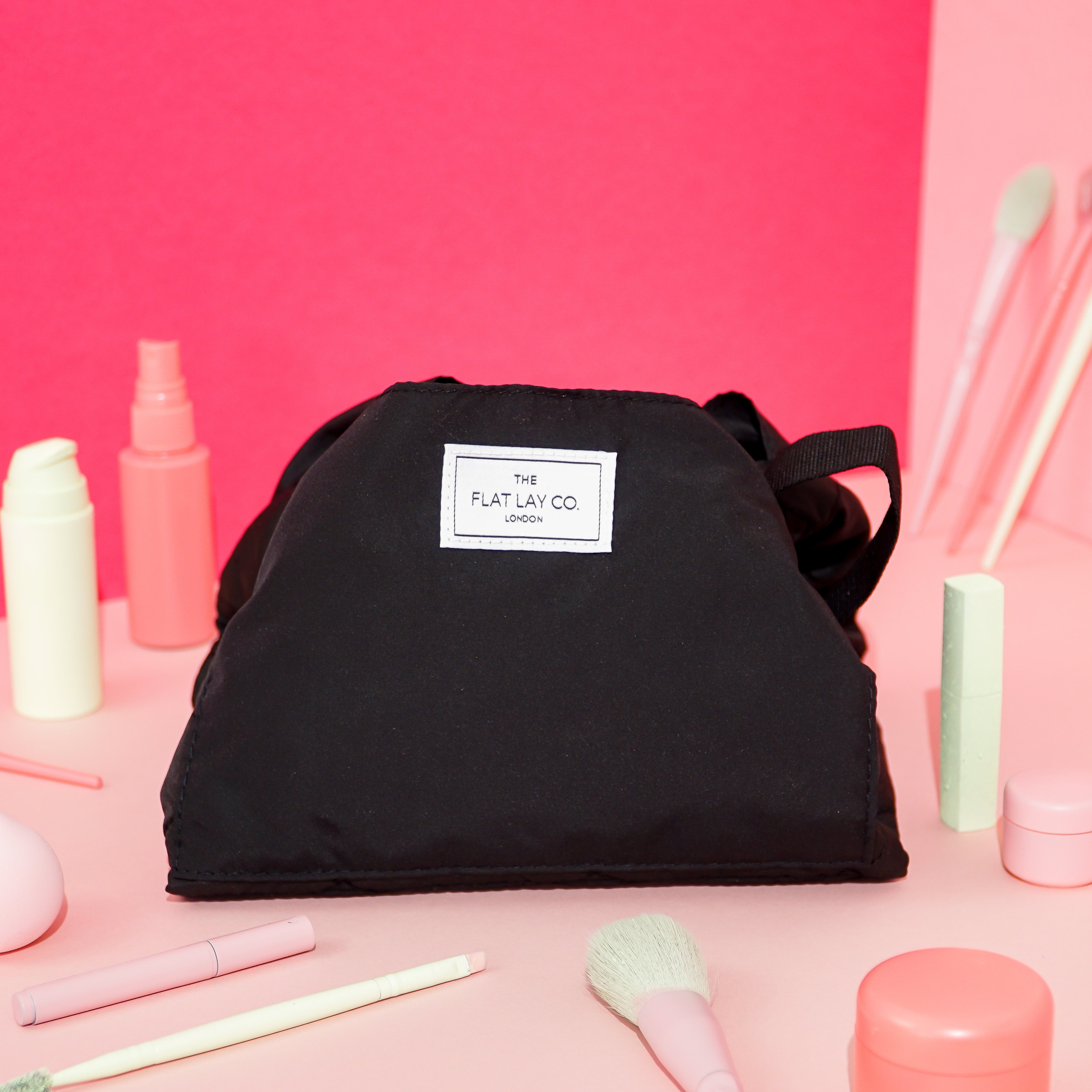 Pastel Plum linen large makeup bag with zipper – Linen Couture