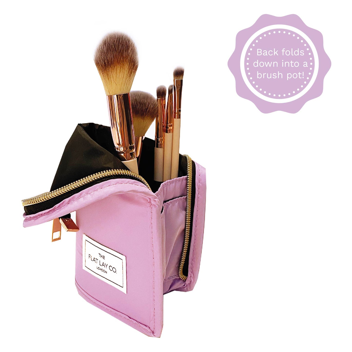 Lilac Standing Brush Case and Pot