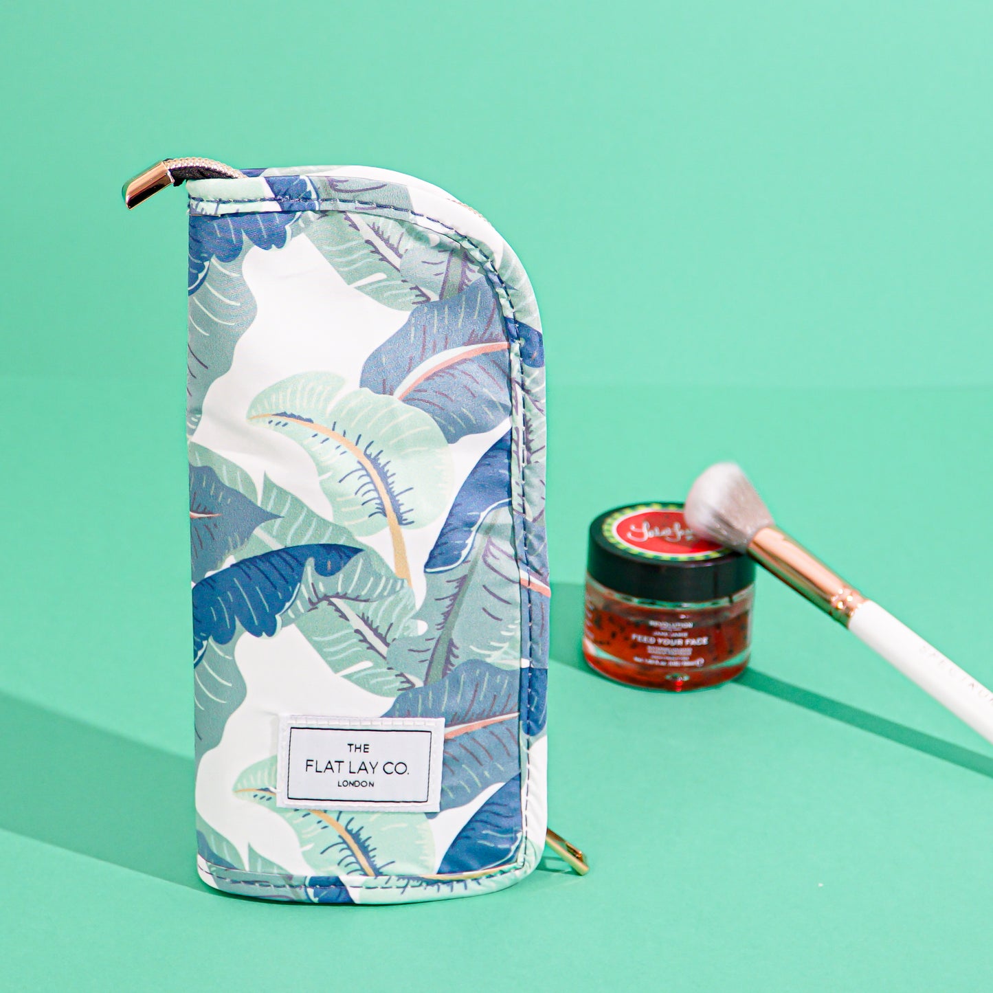 Tropical Leaves Standing Brush Case