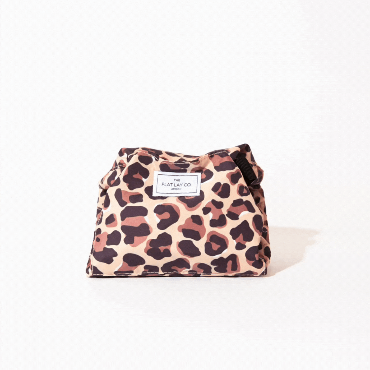 Leopard Print Full Size Flat Lay Makeup Bag