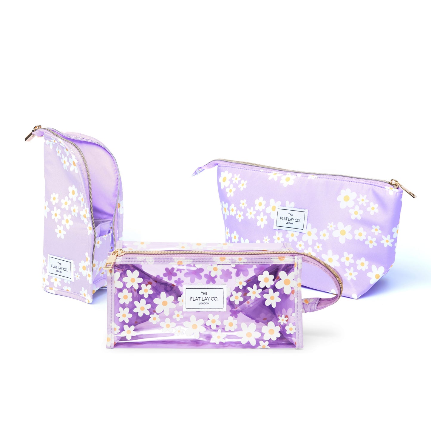 Lilac Daisy Makeup Bag Bundle - 3-Pack