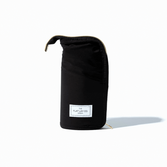 Classic Black Standing Brush Case and Pot