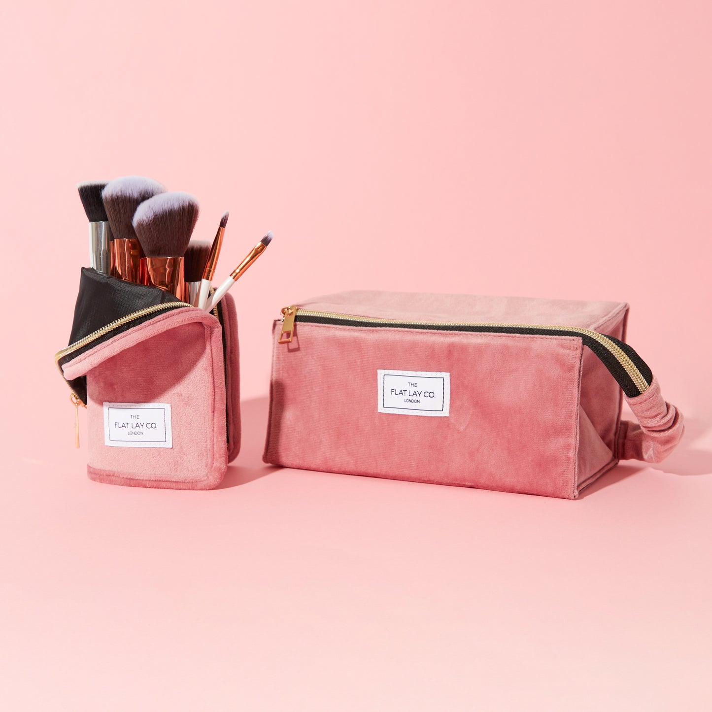 Box Bag & Brush Case (2-Pack) - Pink Velvet