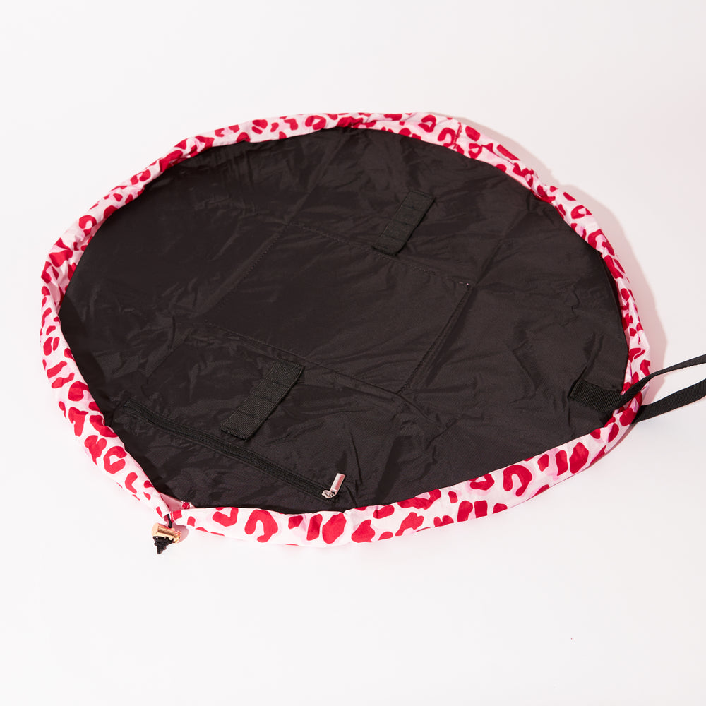 Drawstring & Brush Case Bundle - Pink Leopard