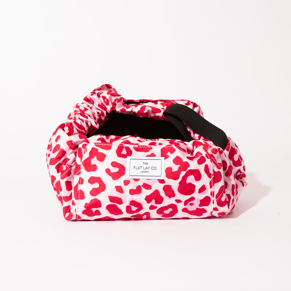 Drawstring & Brush Case Bundle - Pink Leopard