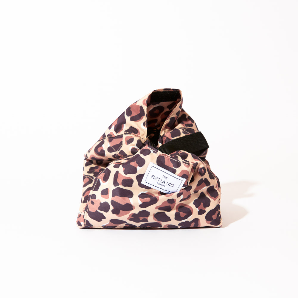 Drawstring & Brush Case Bundle - Leopard Print