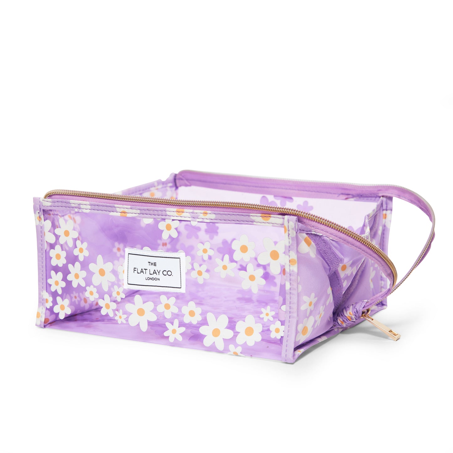 Jelly Open Flat Box Bag in Lilac Daisy