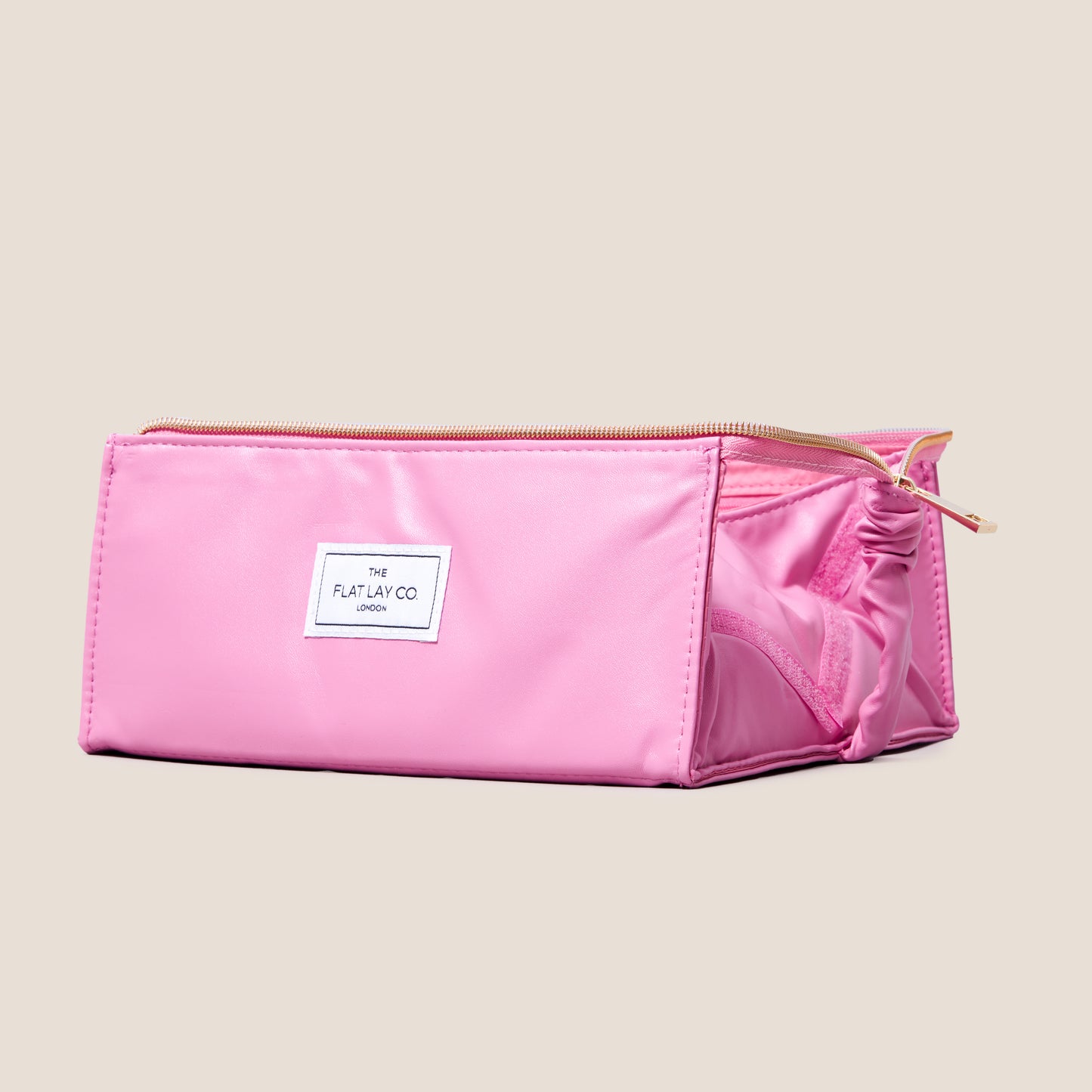 Monochrome Pink Leather Open Flat Box Bag