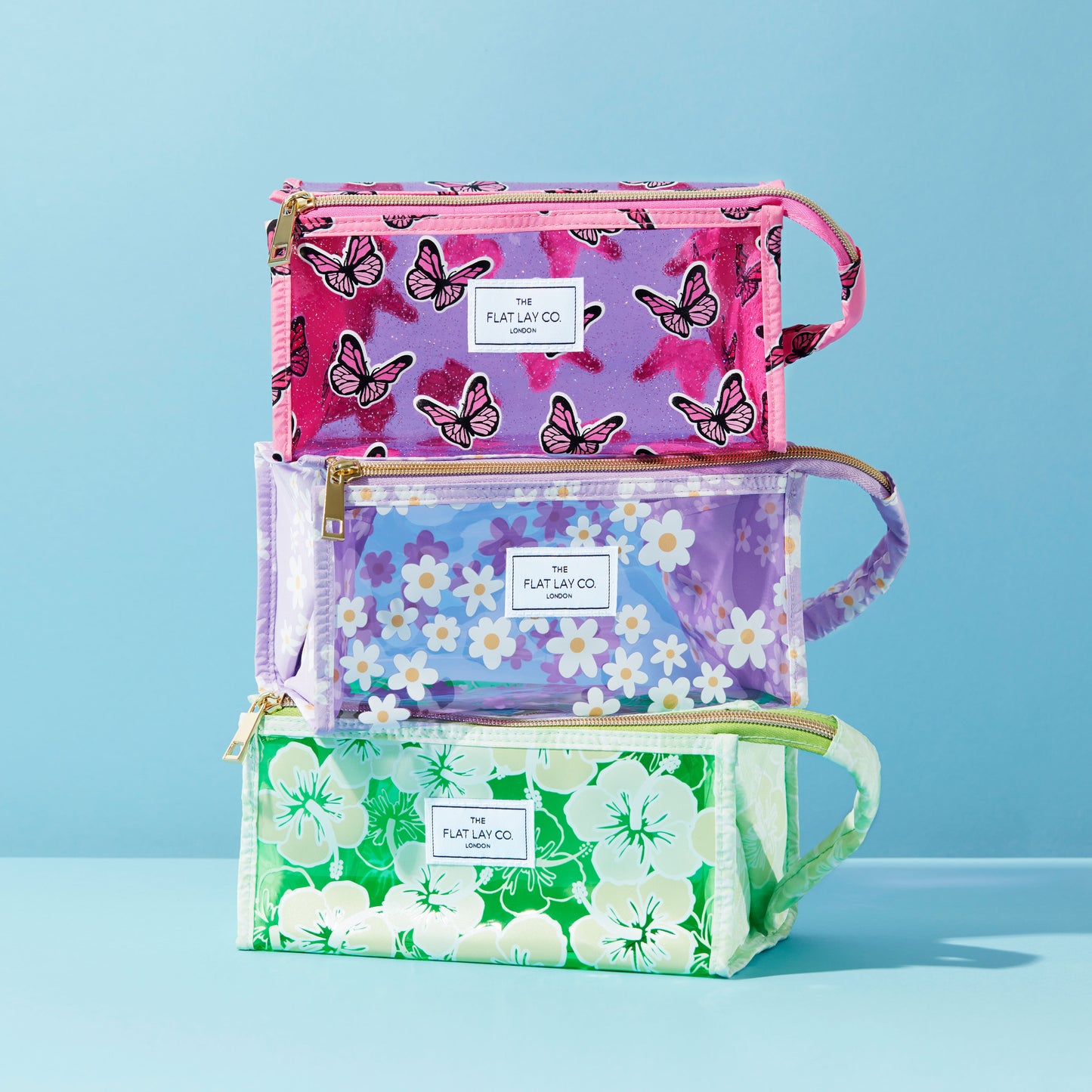 Jelly Box Bag in Pink Glitter Butterflies