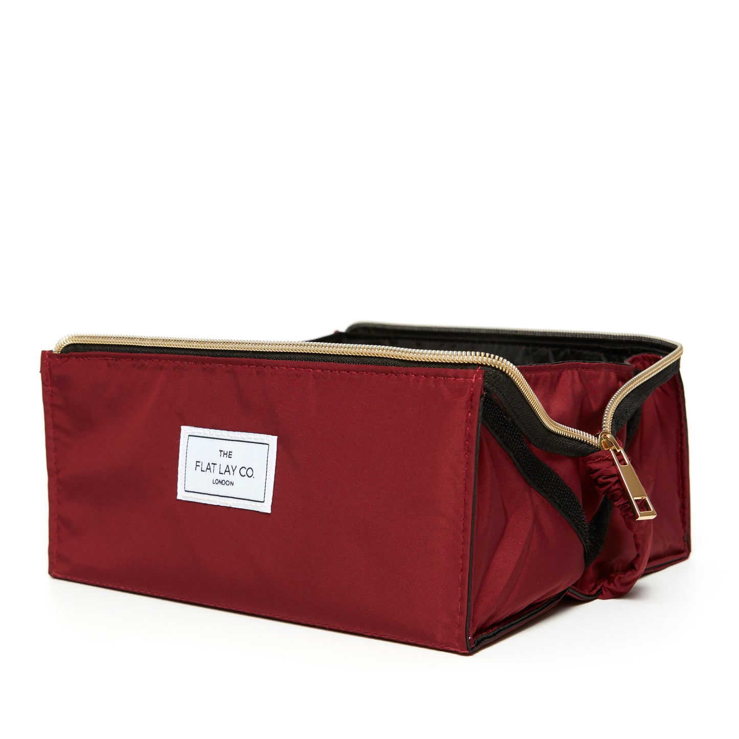 Berry Open Flat Makeup Box Bag and Tray